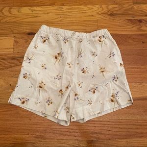 H&M Floral Linen Shorts